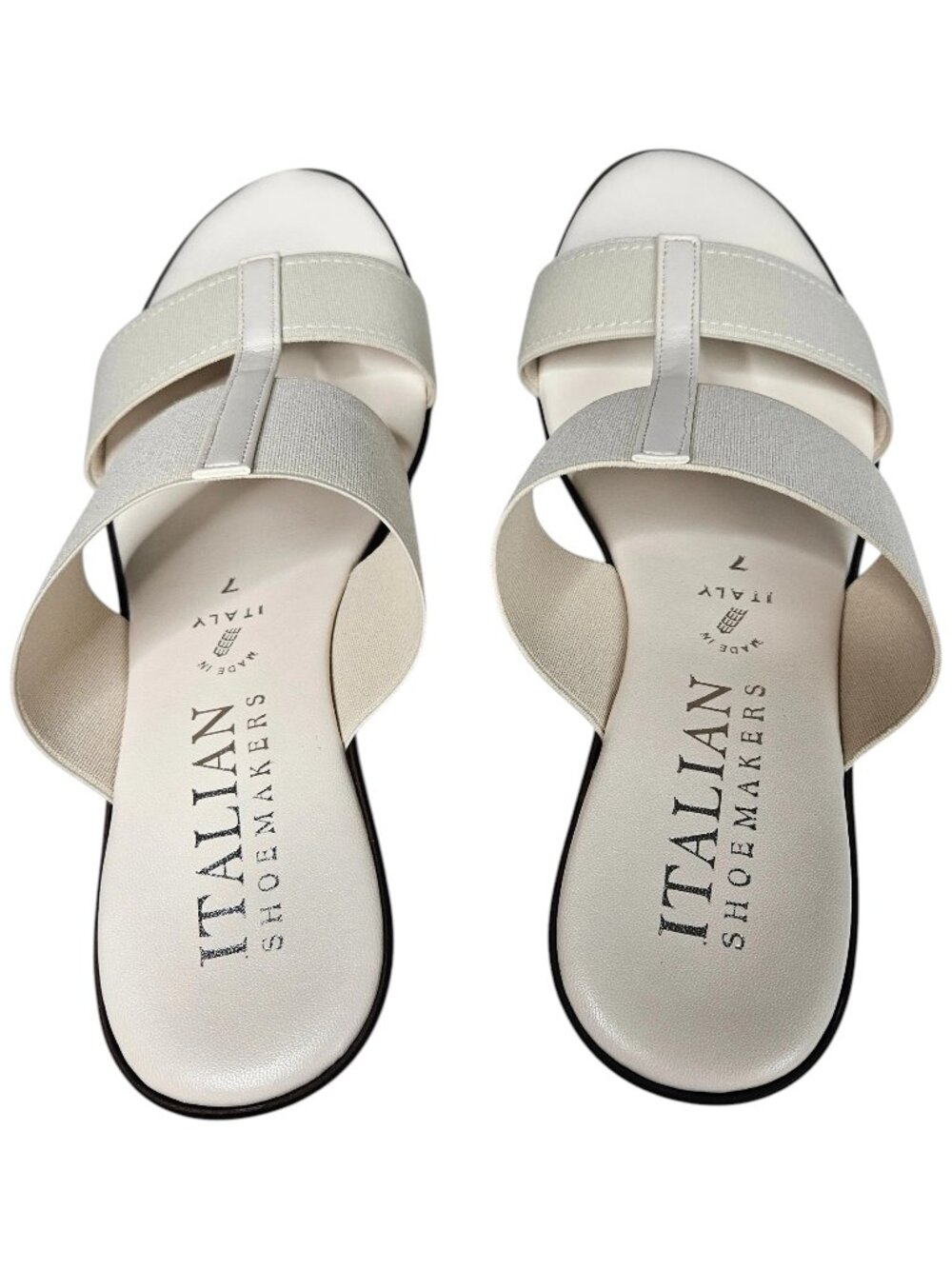 Italian Shoemakers Sadey Stretch Elastic Wedges, Made in Italy, Size 7, Natural - Picture 6 of 13